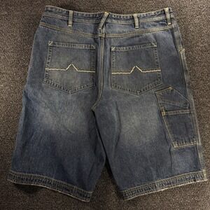 Urban Up by Urban Pipeline Mens 38 Denim Carpenter Shorts Blue Baggy Cargo